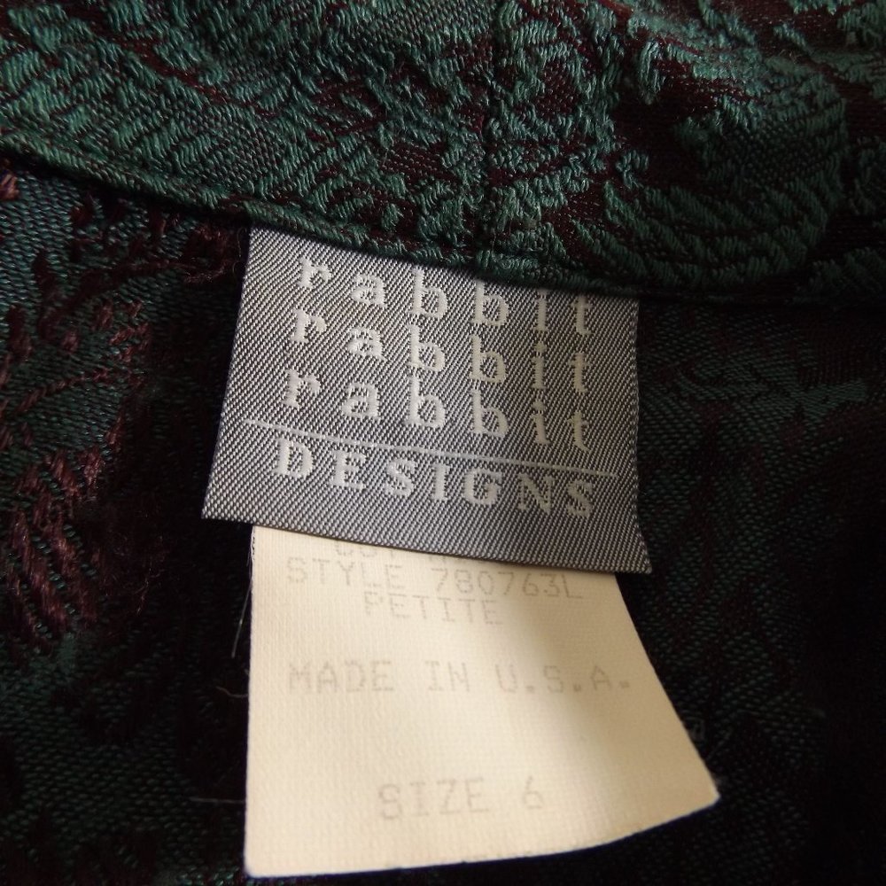 Rabbit Rabbit Rabbit Designs Button Down Blouse - Vintage - Size 6 - Picture 11 of 13